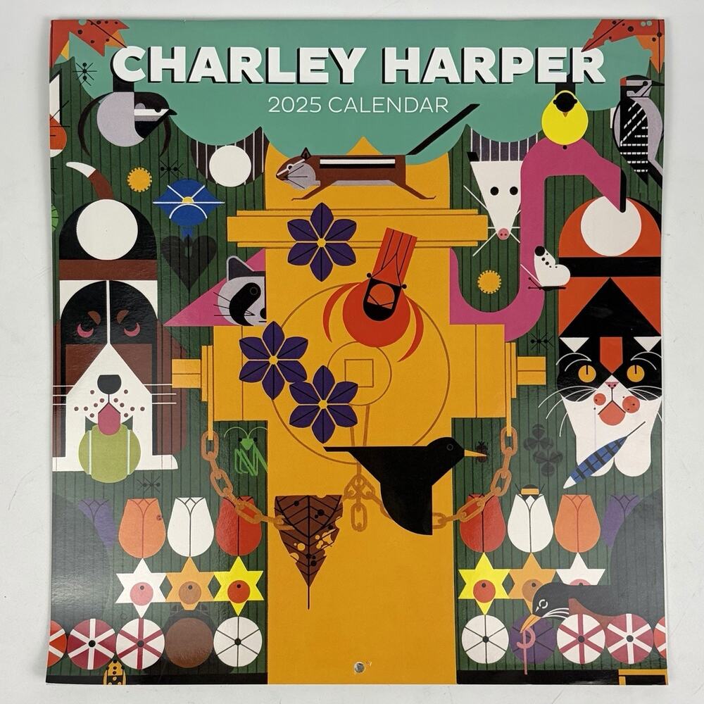 Charley Harper 2025 Wall Calendar Colorful Abstract Botanical Animal Art Prints